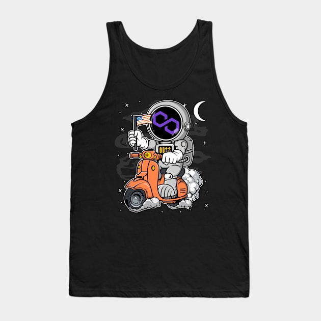 Astronaut Scooter Polygon Matic Coin To The Moon Crypto Token Cryptocurrency Blockchain Wallet Birthday Gift For Men Women Kids Tank Top by Thingking About